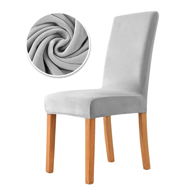 housse chaise velours élastique moderne beige clair protection mariage salle manger plage fauteuil