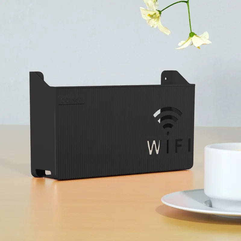 cache récepteur wifi gris rose moderne rayures horizontales clips latéraux minimaliste
