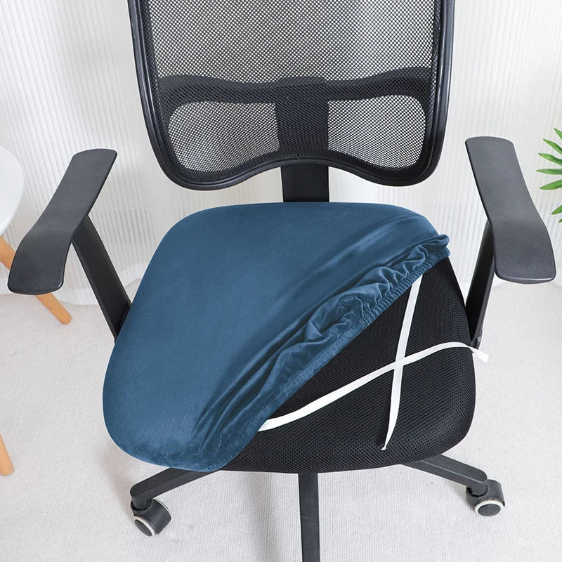 housse chaise bleu marine velours moderne adhésif lavable anti poussière elastic poly