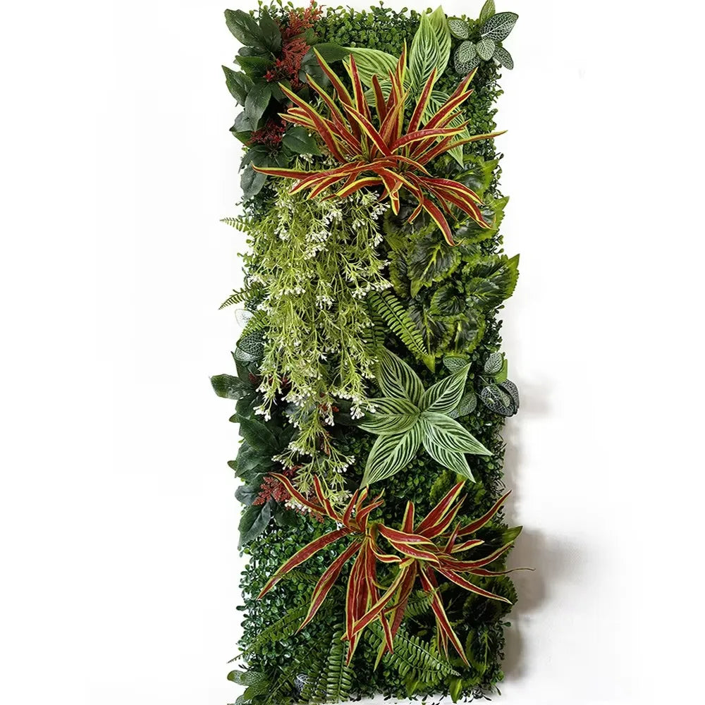 panneau végétal artificiel décoratif fleurs feuilles mur jardin extérieur maison moderne