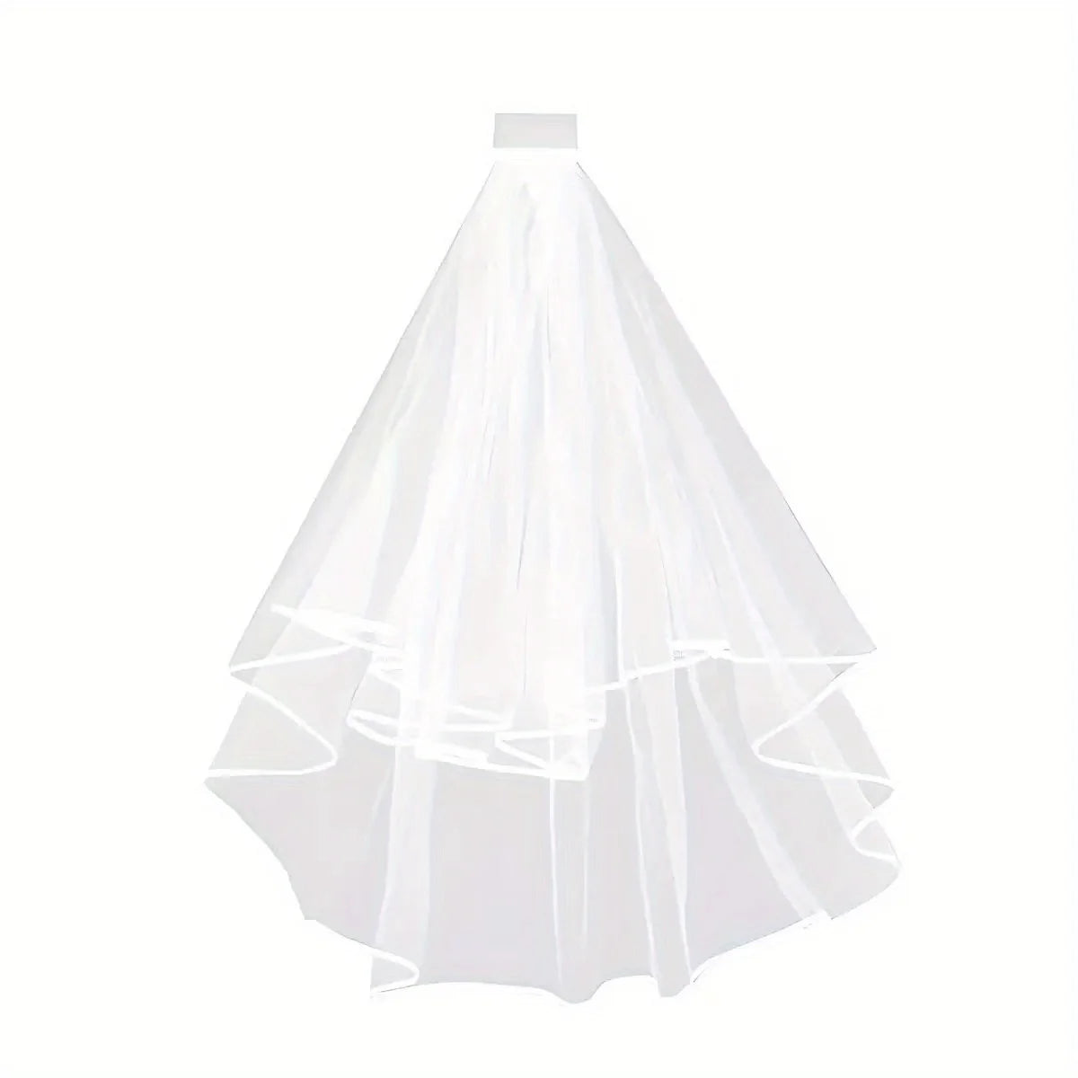 voile mariée blanc sash bride strass élégant classique transparent finement tissé couple cérémonie événement