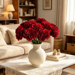 bouquet artificiel fleurs pivoines feuilles vertes mariage anniversaire décoration intérieure rose blanc rouge classic