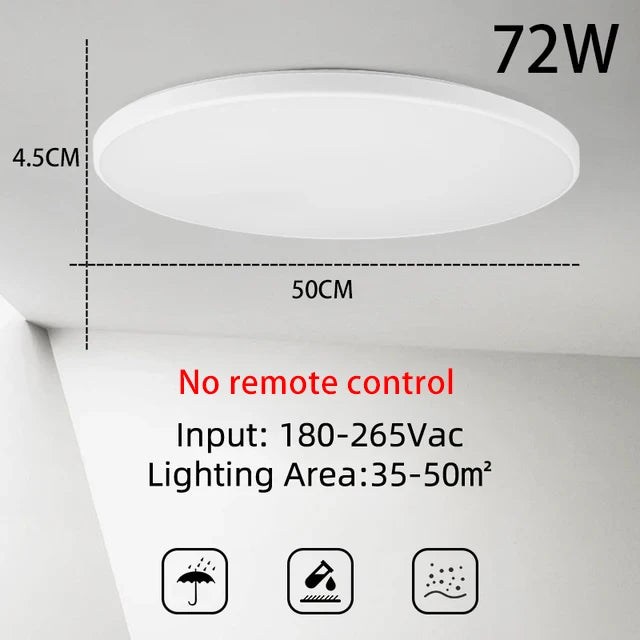 plafonnier intelligent led blanc noir télécommande rgbcw éclairage moderne