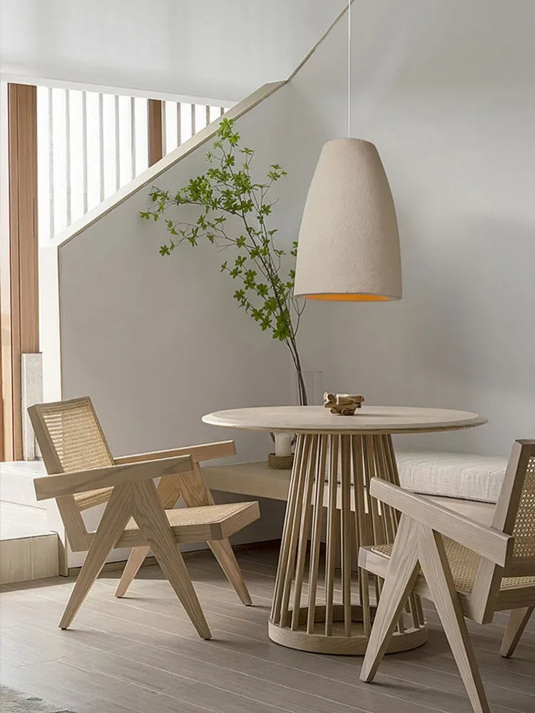 suspension lampes modernes polymère beige texture granulée opaques