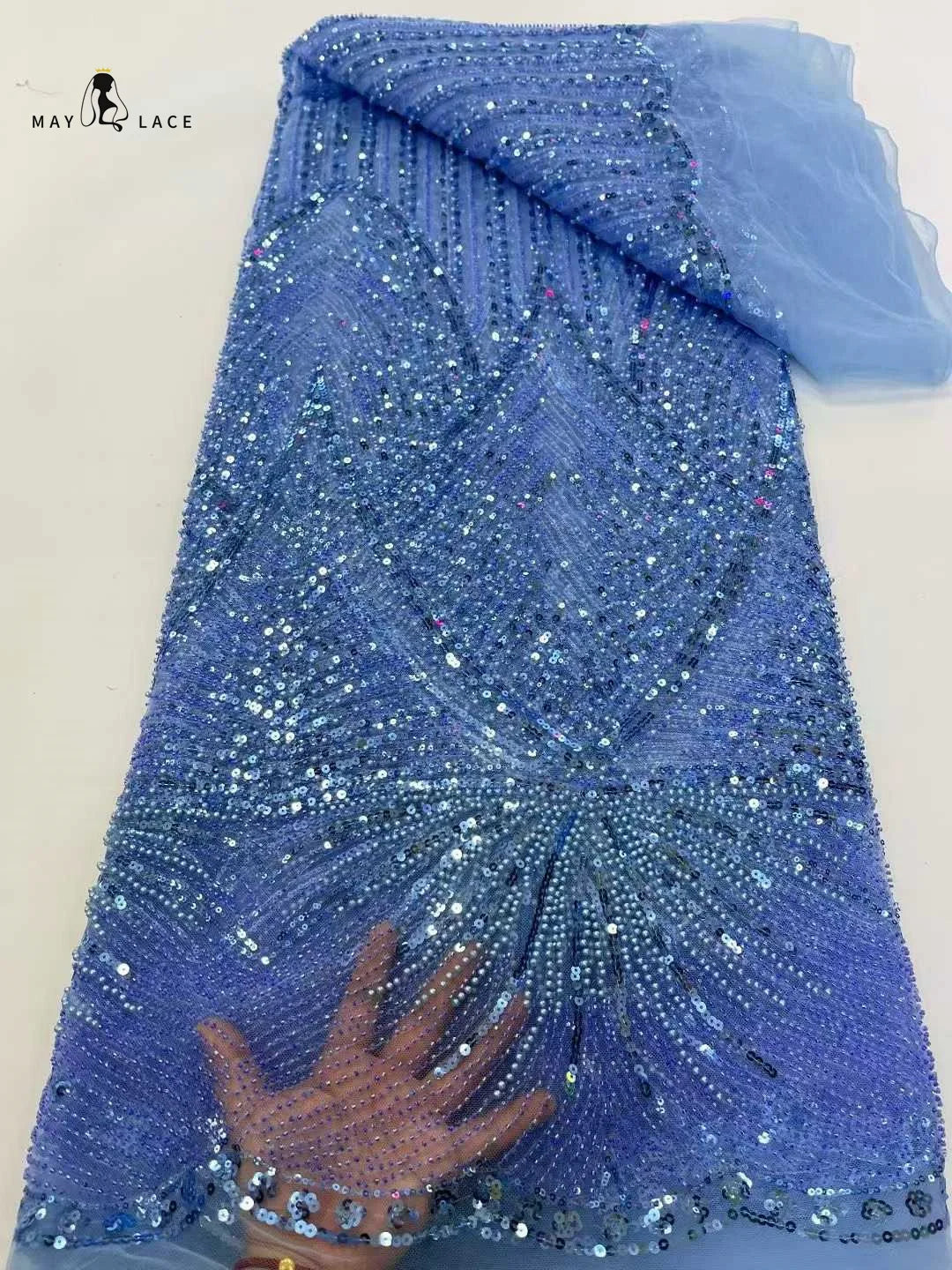 tulle français dentelle nigeriane soirée strass élégante mariage robe glamour opalescente