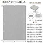 écran confidentialité gris moderne toile imperméable corde pinces uv protection balcon 80x300cm