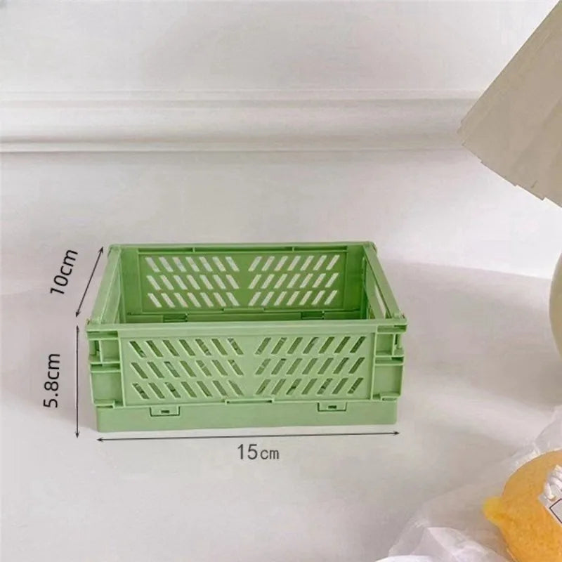 caisse rangement pliable plastique gris vert rose beige blanc grille ventilation moderne minimaliste poignées