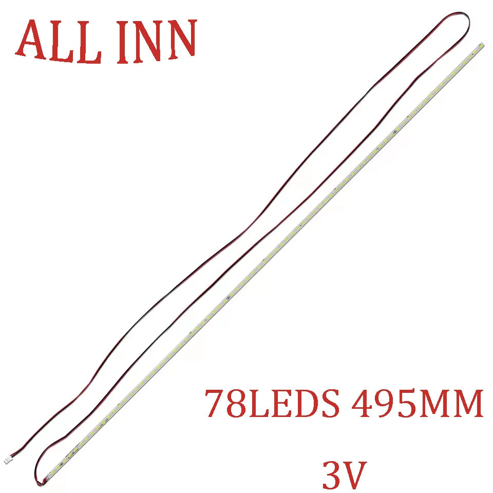 barre lumineuse led 495mm 78 leds blanc rouge fils industrielle technique