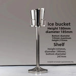 seau glace martelé support trépied métal argent doré vin champagne bar