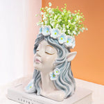 vase résine buste féminin fleurs artificielles décor maison moderne classique