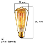 ampoule led filament rétro vintage globe transparent spirale dorée culotte e27 salon