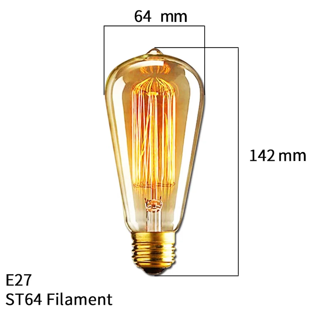 ampoule led filament rétro vintage globe transparent spirale dorée culotte e27 salon