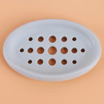 support savon silicone self draining moderne gris vert blanc rayures horizontales