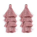 pompons franges polyester violet vert bleu rose boho chic décor maison rideau vêtement