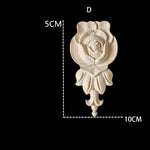 appliques décoratives bois blanc artisanal fleurs sculptées baroque vintage miroir cadre mural