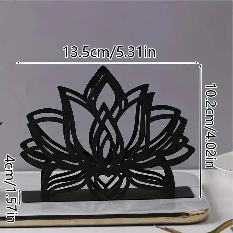 porte serviettes moderne métal noir blanc fleur lotus minimaliste adhésif salon