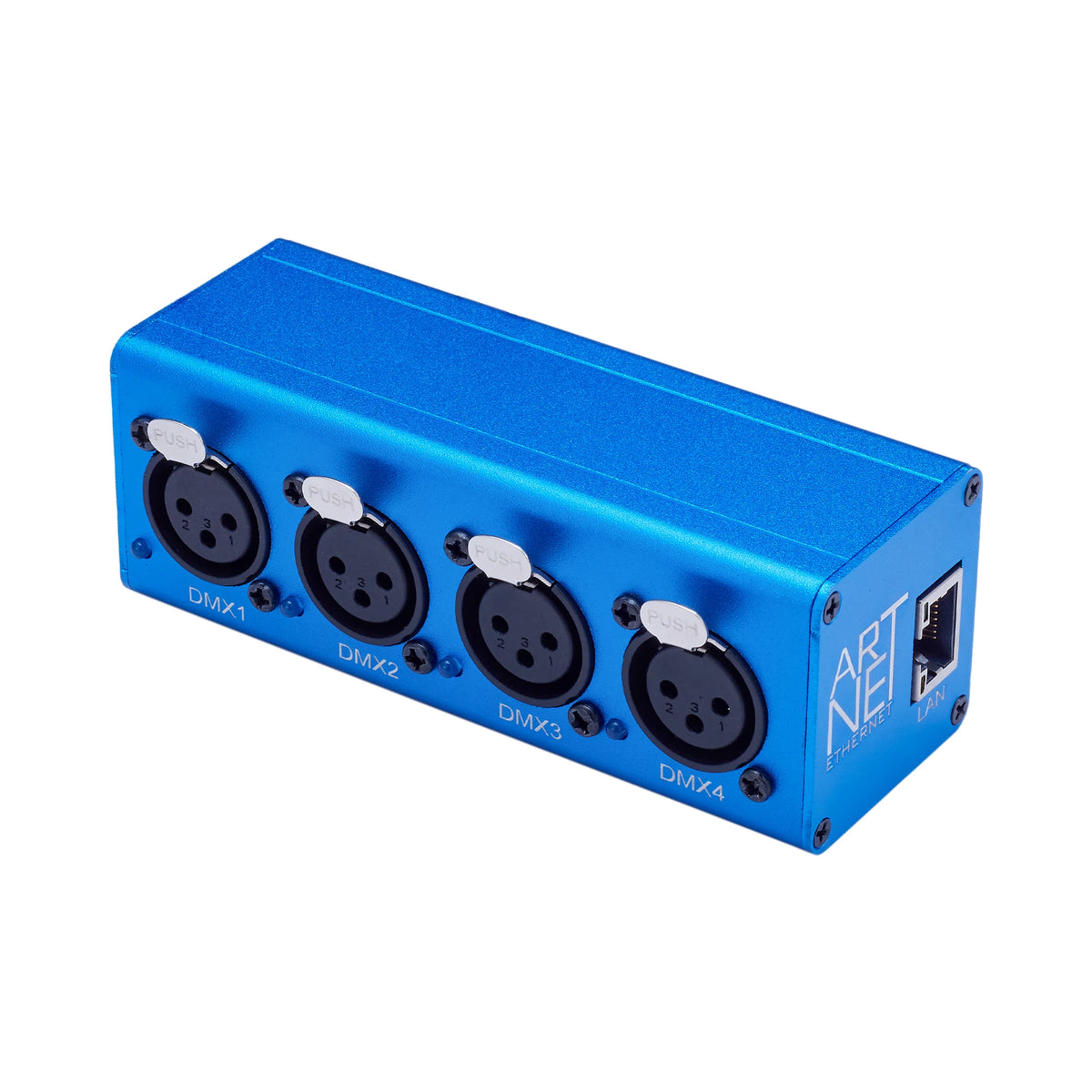 convertisseur réseau ethernet dmx artnet ports rdm boutons controle moderne vis fixations