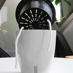 pots plantes modernes blanc noir drainage poignées 11cm 13cm 18cm