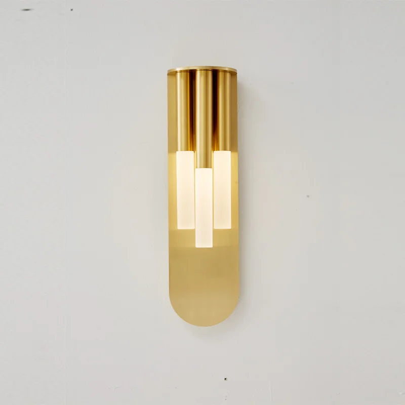 lampe murale moderne or texture lisse chambre coucher salle bain entrée étude aluminium warm