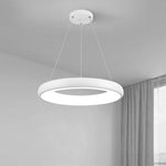 suspension lumineuse moderne noir blanc doré rond lisse opaque chaines led 2000 82000lm