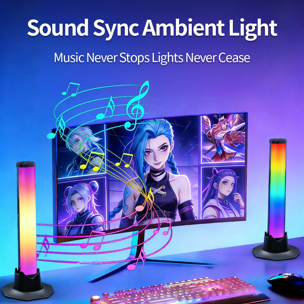 barre lumineuse led multicolore cyberpunk télécommande bluetooth application gamingRGBOpaque moderne