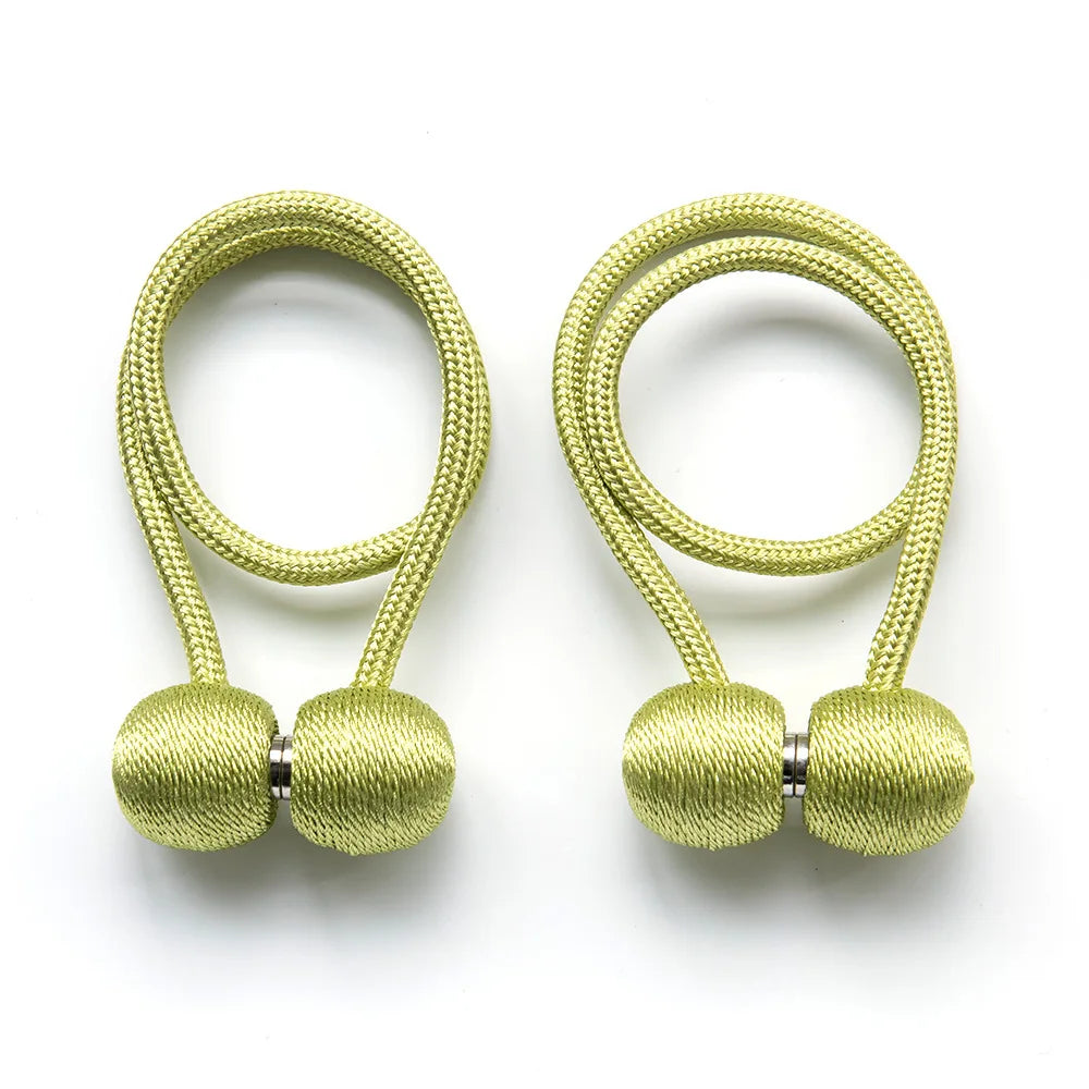 boucles rideaux moderne aimant puissant tissé opacité bleu rose marron attachement chambre salon cuisine