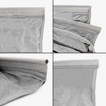 tente camping gris imperméable moderne sac transport câbles fixations