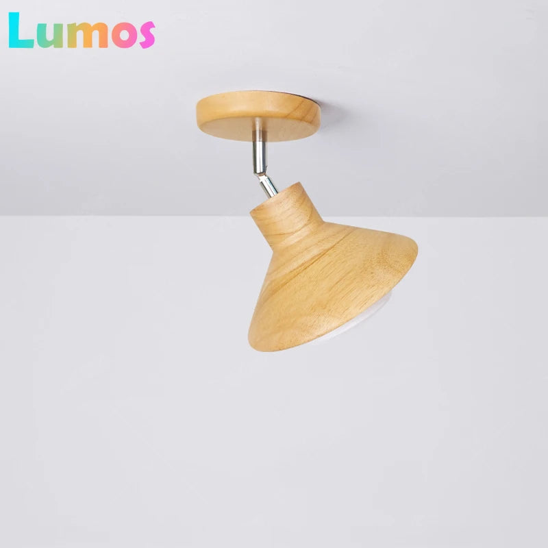 lampe suspendue bois naturel clair texture moderne vis ampoule led éclairage quotidien chambre salon
