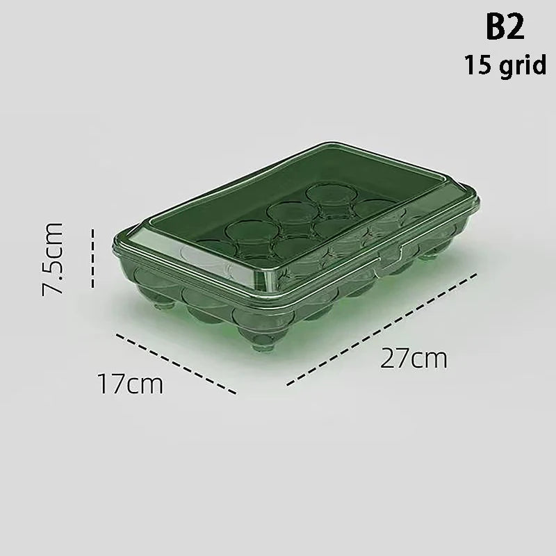 boîtes œufs transparentes poignées couleurs noir vert olive moderne pratique conteneur réfrigérateur
