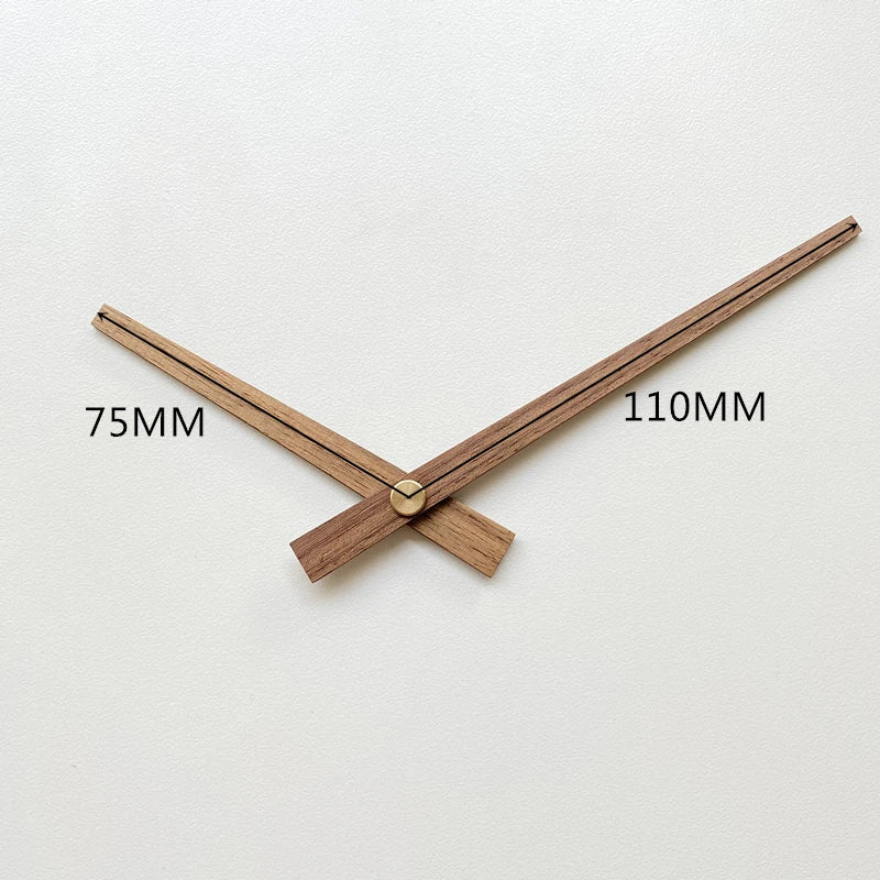 horloge murale aiguille bois moderne marron clair minimaliste quartz remplacement aiguilles montre