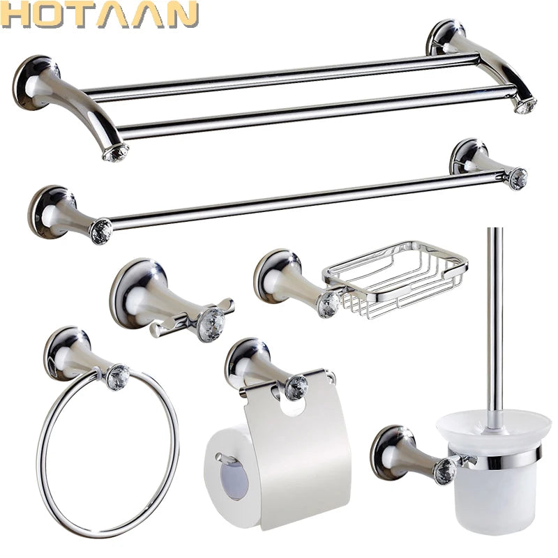 accessoires salle bain chrome moderne porte serviettes porte savon porte papier toilette fixations murales