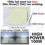 Panneau LED 100W blanc lumineux 15000LM matrice diodes modernes 140x101mm