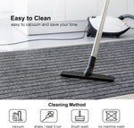 tapis anti dérapant moderne gris foncé rayures horizontales imperméable extérieur buanderie porte sol