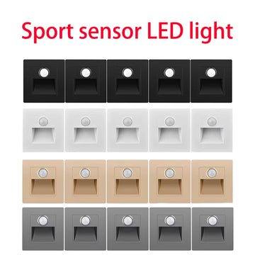 lampe led capteur mouvement noir blanc moderne minimaliste induction lumière chambre coucher