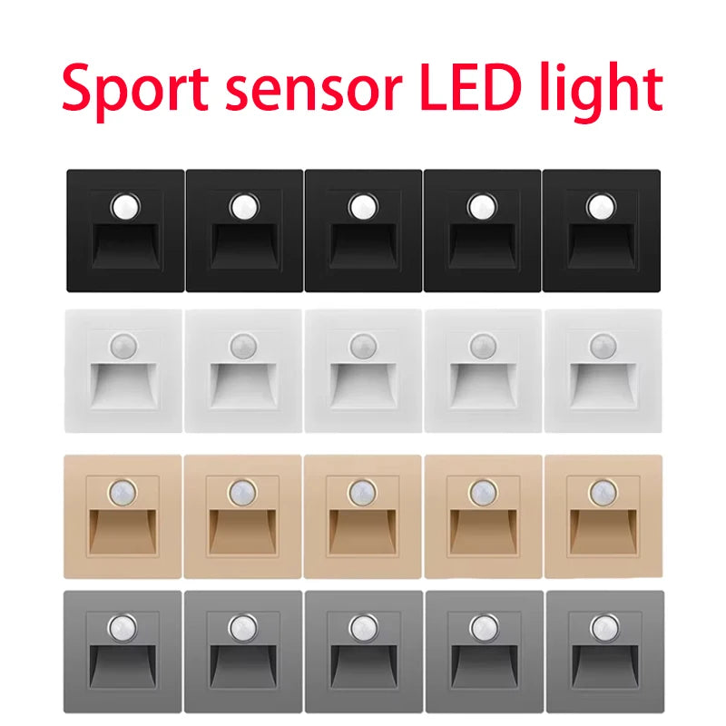 lampe led capteur mouvement noir blanc moderne minimaliste induction lumière chambre coucher
