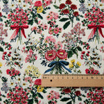 tissu coton imprimé floral vintage motifs champêtres opaques bricolage popeline 145cm DIY