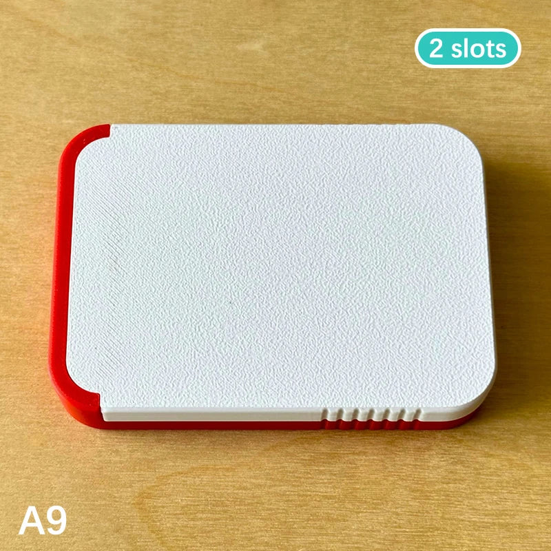 boîte rangement fil dentaire mini cure dents reutilisable blanc rouge bleu jaune moderne pratique