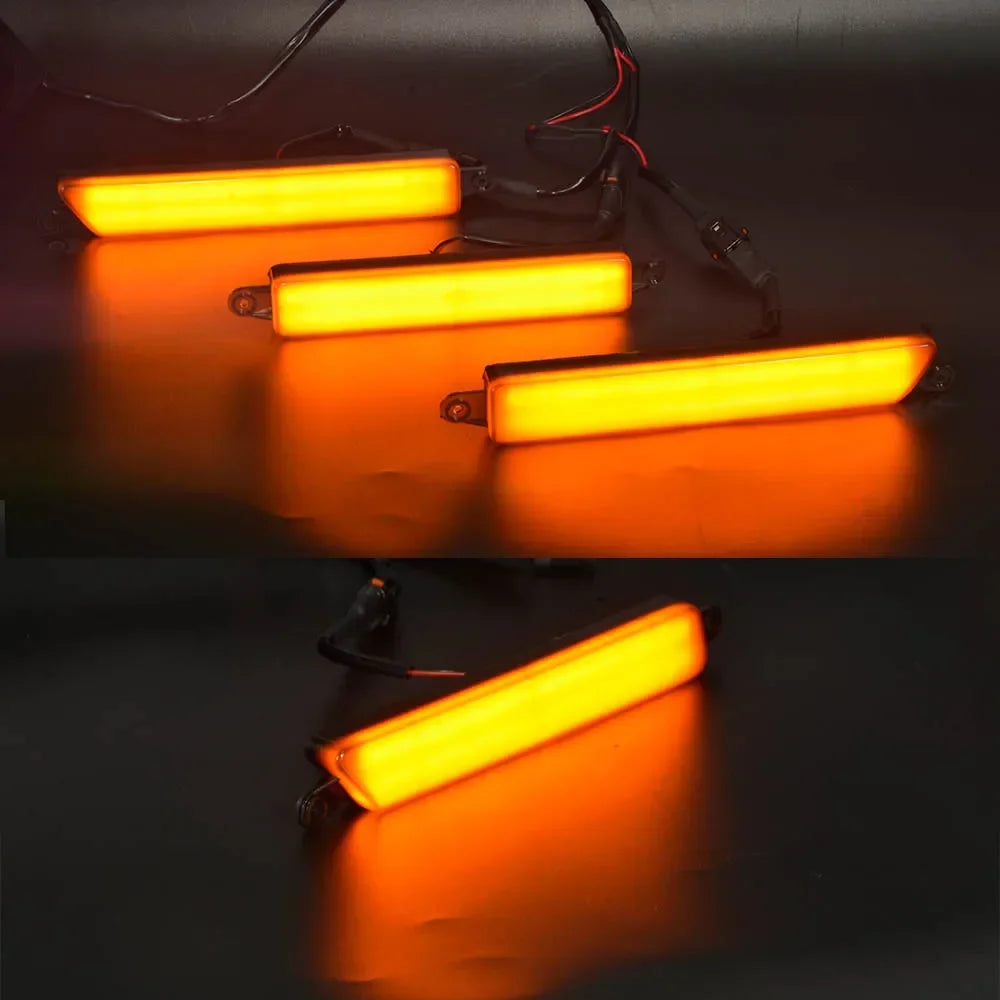 éclairage led blanc orange moderne 2400 lumens 15w câbles électriques feux jour antibrouillard
