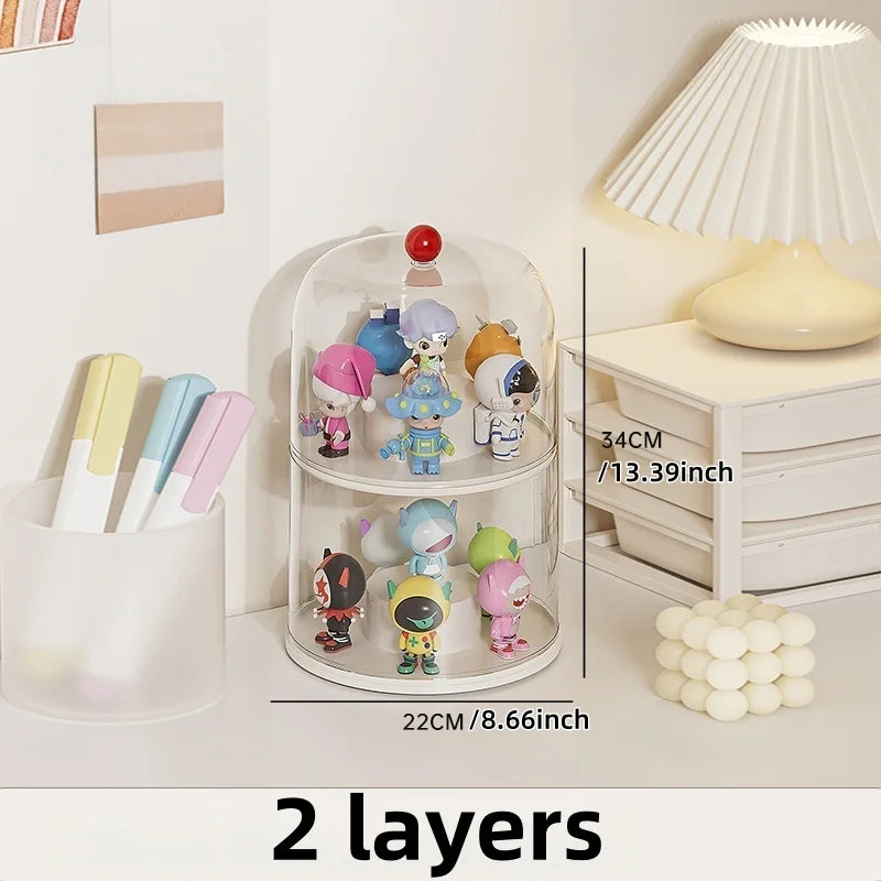 présentoir rotatif transparent moderne organiser figurines anime boîte collectionneur étanche poussière spacieux maison