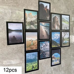 cadres photo modernes adhésifs transparents photos noir a5 a6 mur maison
