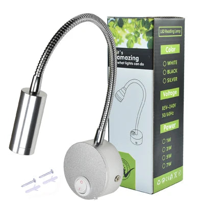 lampe murale led noire ronde moderne minimaliste interrupteur câble électrique