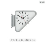 horloge murale triangulaire vintage rouge noir aiguille métal brillant fixée mur industriel