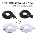 câble extension alimentation led rgbw broches broches dc 12v noir blanc