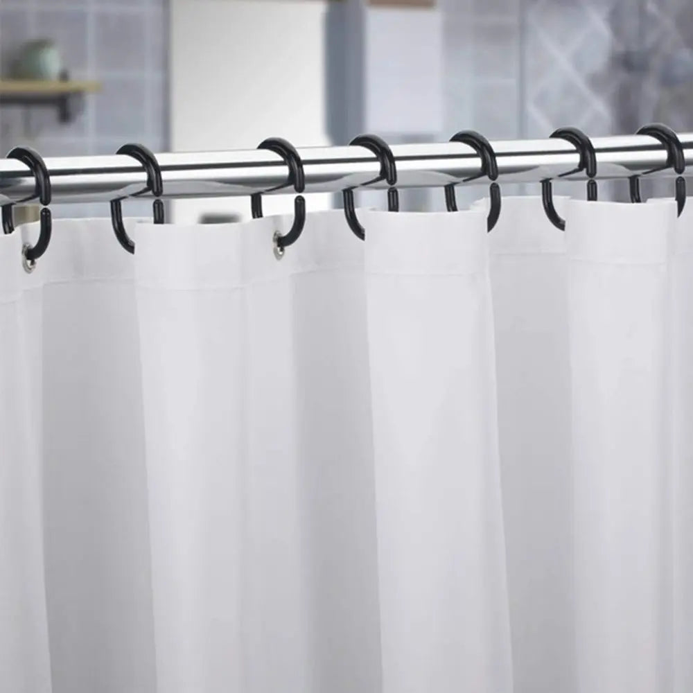 anneaux douche noirs blancs lisses modernes opaques tringle facile installerintérieur