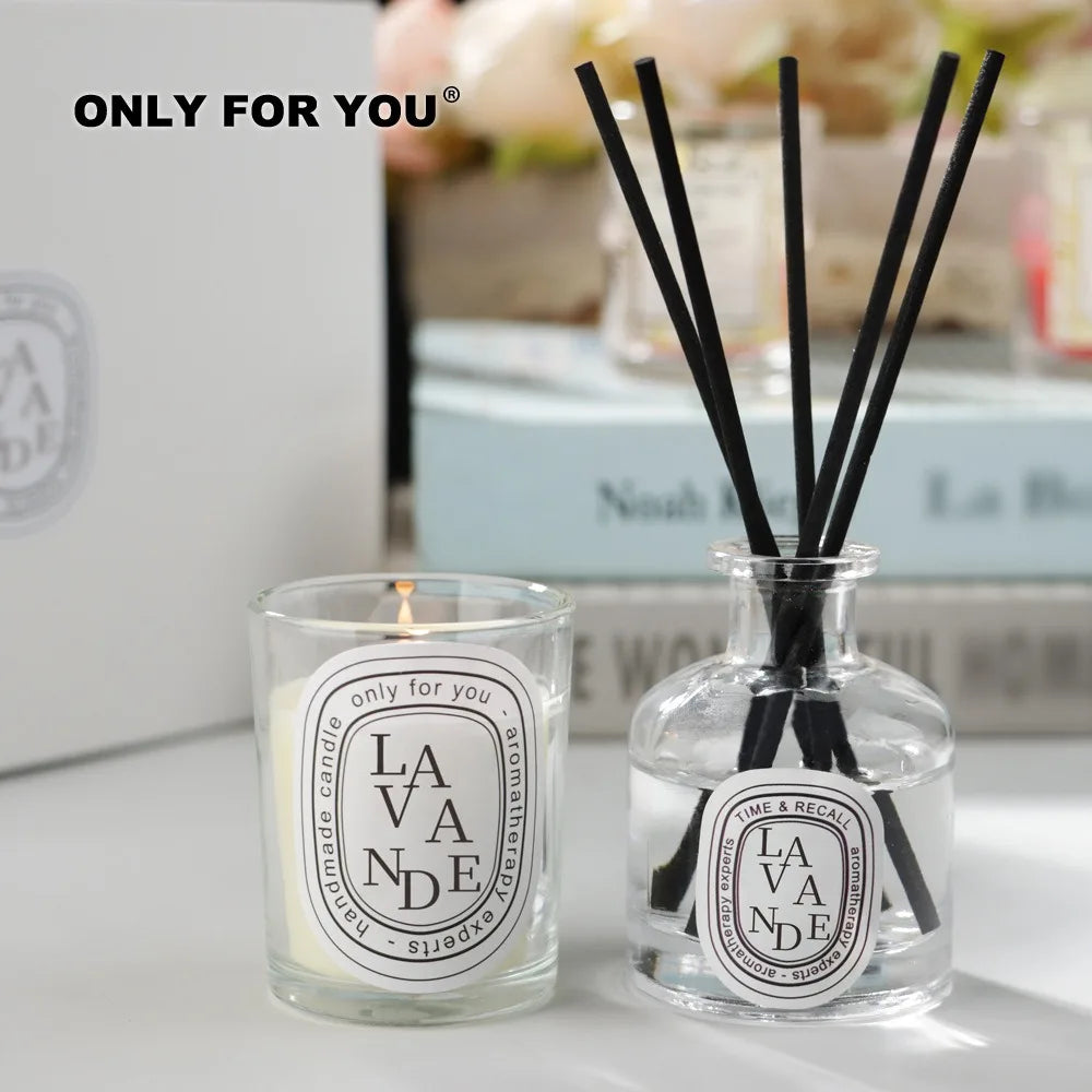 diffuseur huiles essentielles bougie parfumée set air frais decoration maison blanc noir minimaliste aromathérapie