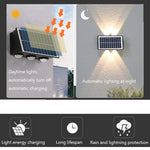 lampe murale solaire moderne led rgb jaune noir panneaux solaires texturés fixée mur