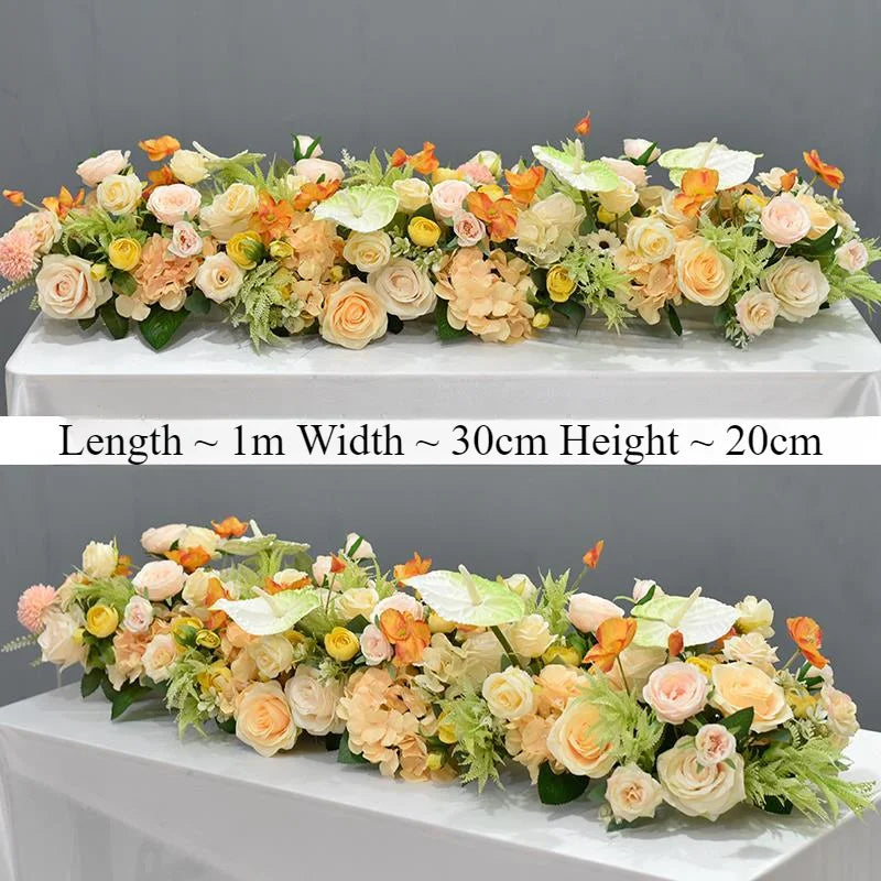 guirlande florale artificielle romantique mariage décoration intérieure blanc violet bleu orangé