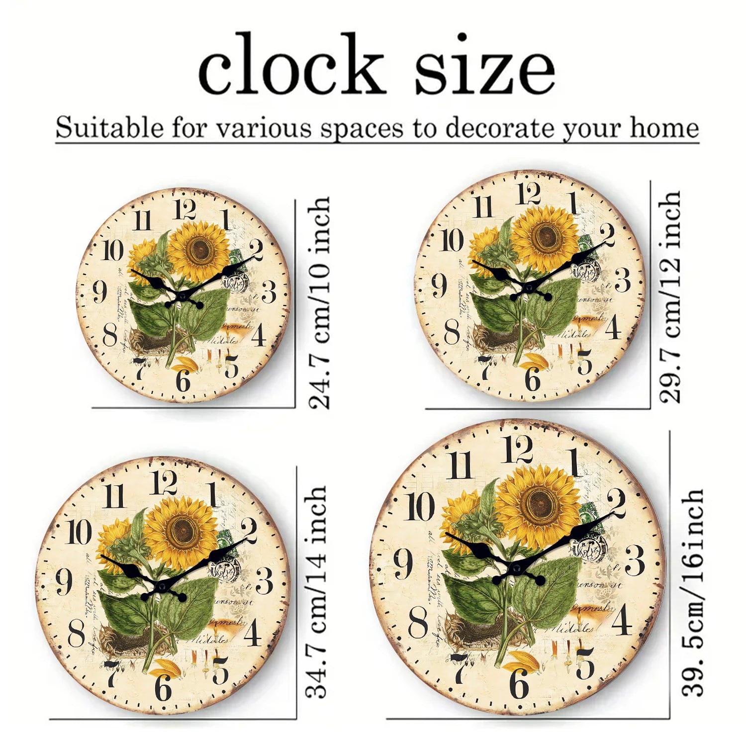 Horloge murale silencieuse en bois