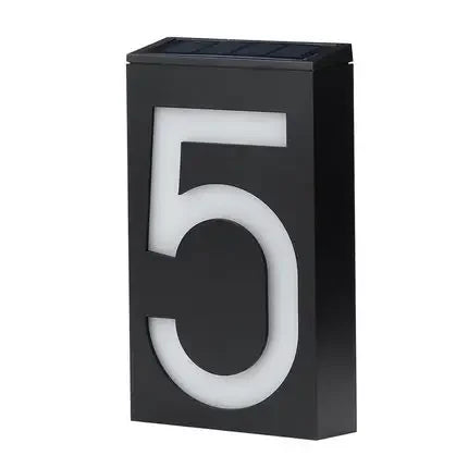 lumière solaire numéro rue ip65 led moderne adhésif extérieure porte villa blanc noir