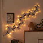 décoration halloween branches lumineuses led noires 48 ampoules usb naturel